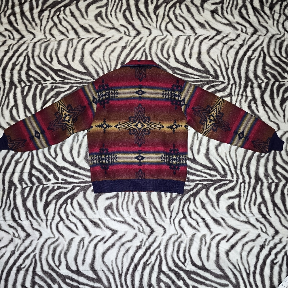 Pendleton Knockabouts Aztec Wool Bomber Jacket Si… - image 4